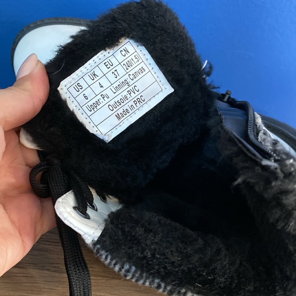 Xiuxian Xilie Womens Winter Faux Fur Lined Hiking Combat Biker Boots - Picture 9 of 9